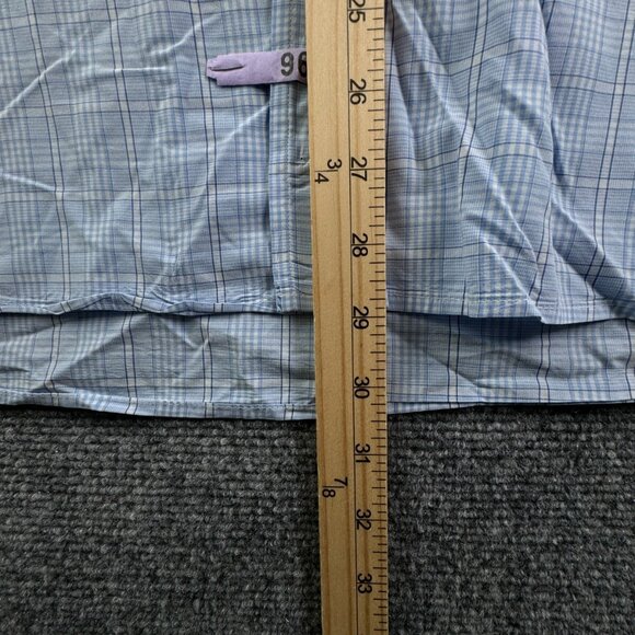Gitman Bros For Fashion Post Louisville Blue White Plaid 16.5 34 Button Up Shirt - Picture 4 of 14